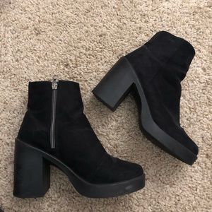 ASOS Black platform booties